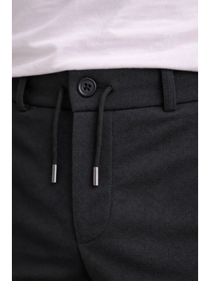 Erkek Diagonel ikro Dokulu Duble Paça Cepli Pantolon Bağcıklı Bel, odern Kesim  iyah