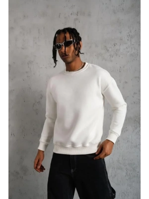 Erkek Düz Bisiklet Yaka weat  Beyaz