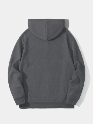 Erkek Düz Kapüşonlu weat  Füme