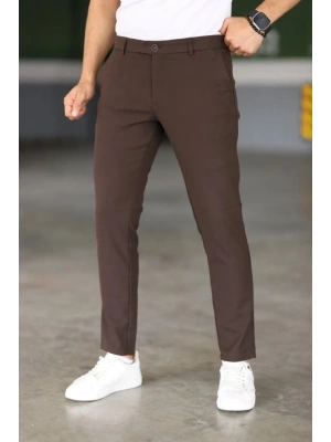 Erkek Düz Kesim Bilek Boy Kumaş Pantolon