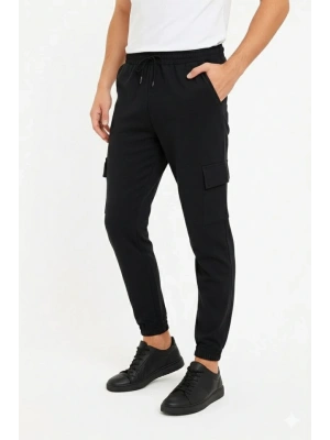 Erkek iyah Jogger Eşofman Altı Rahat Kalıp, Kargo Cepli, astikli Paça, Günlük por Pantolon  iyah