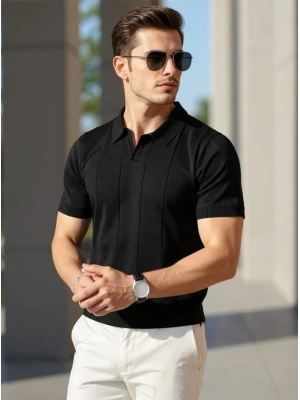 Erkek Kısa Kollu Polo Yakalı Triko Tshirt