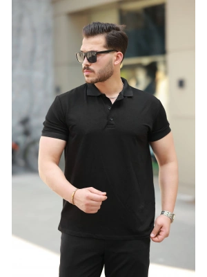 Erkek Kısa Kollu Yakalı Viskon Iki Iplik Erkek Tişört