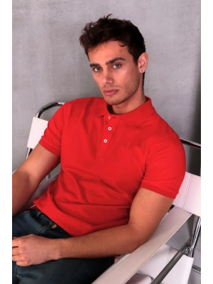 Erkek Slim Fit Pamuklu Yumuşak Doku Nefes Alan Kumaş Yakalı Tişört