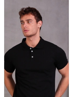 Erkek lim Fit Pamuklu Yumuşak Doku Nefes Alan Kumaş Yakalı Tişört