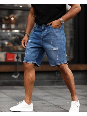 Erkek Mavi Detaylı Şort