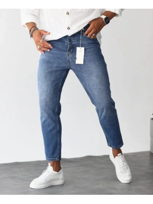 Erkek Mavi Mom Jean