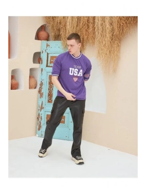 Erkek Nakış İşlemeli Ribanalı Oversize Tshirt  or