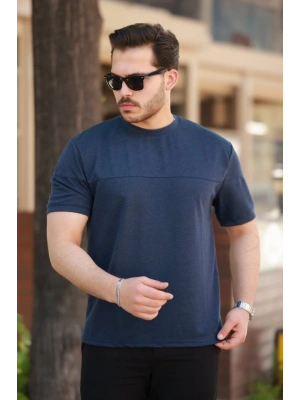 Erkek Oversize Bisiklet Yaka Kısa Kollu Tshirt