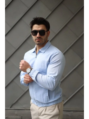 Erkek Pamuklu Keten Kumaş Ceket