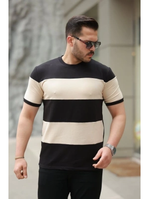 Erkek Parçalı Renk Kısa Kollu Tişört