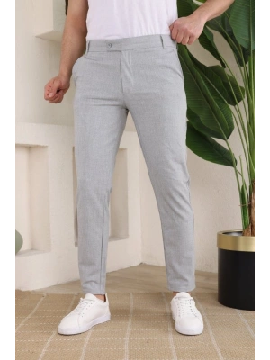 Erkek Slim Fit Dilli Kumaş Pantolon