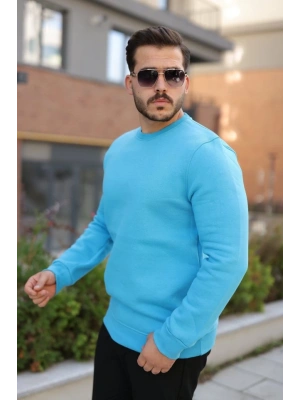 Erkek Üç İplik Şardonlu Sweatshirt