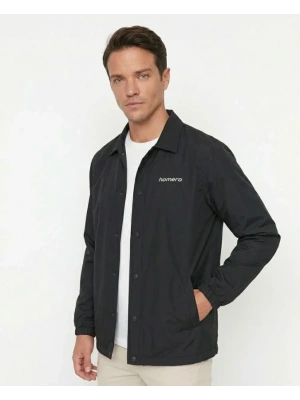 Erkek Yağmur İtici İç Astarlı Çıtçıtlı İç Cepli Dış Cepli evsimlik Ceket  iyah