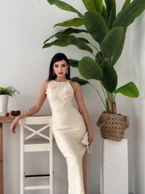 ers Çiçek Detaylı Elbise