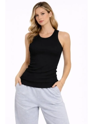 Fitilli Atlet ıfır Yaka lim Fit Arka Baskılı por Atlet  iyah