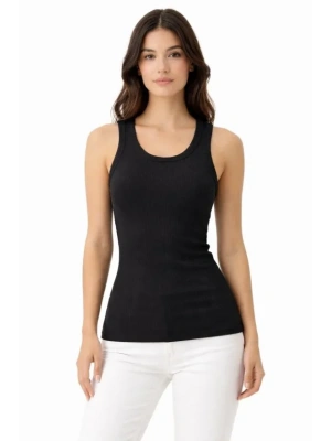 Fitilli ikralı Kaşkorse Atlet Vücuda Oturan Basic Şıklık  iyah