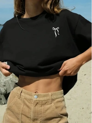 Fiyonk Baskılı iyah Oversize Unisex Tshirt iyah