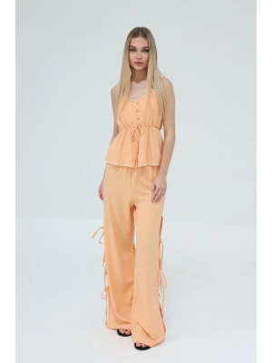 Fiyonklu Bluz Takım  Kavuniçi