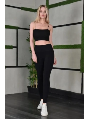 Full Likra Extra Toparlayıcı Yüksek Bel Dar Kalıp Günlük por Tayt  iyah