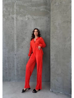 Gömlek Ve Pantalon Takım  Kırmızı