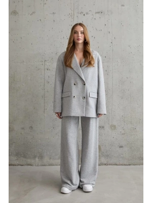 Gri 3İplik Comfort Ceket Ve Pantolon Takım