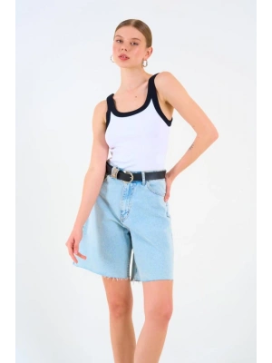 İki Renkli Atlet  Beyaziyah