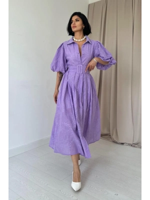 ila Pileli Balkon Elbise