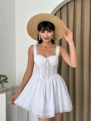 ille Arkası Bağlamalı Elbise