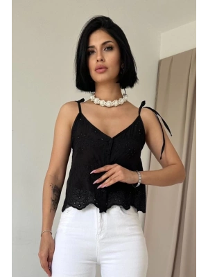 iyah Bağcıklı Brode Bluz