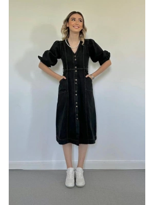 iyah Balon Kol Kot Elbise