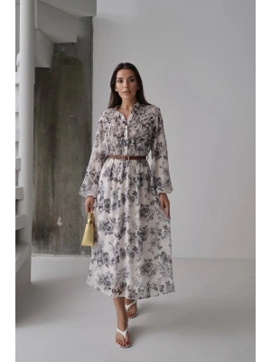 Siyah Biye Detaylı Elbise