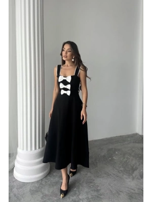 iyah Fiyonk Garnili Dantelli Elbise