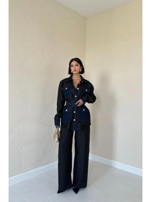 iyah Garnili Cepli Gömlek Ve Pantolon Takım