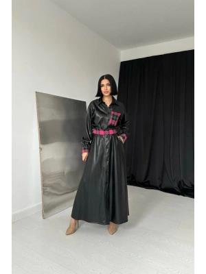 iyah Garnili Etekli Deri Takım