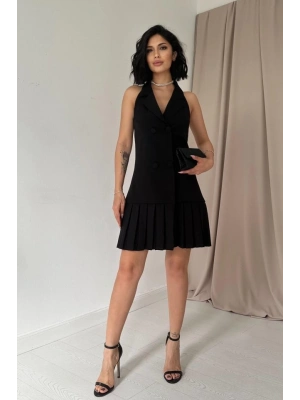 iyah ırtı Açık Ceket Yakalı Elbise