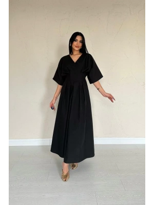 iyah Pileli Uzun Elbise