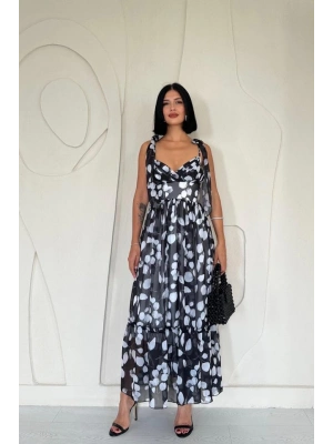 iyah Şifon Drapeli Elbise