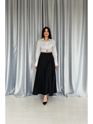 iyah Yanları Büzgülü Uzun Etek