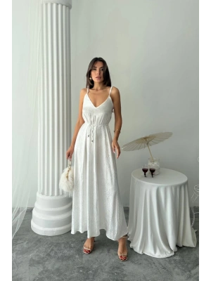 JAKAR ATEN DEGAJE AKII EBİE İP KEMERİ  Beyaz