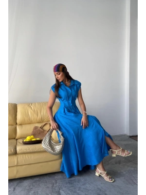 JAKARLI KETEN ELBİE ÖNDEN YIRTMAÇLI CEPLİ  aks