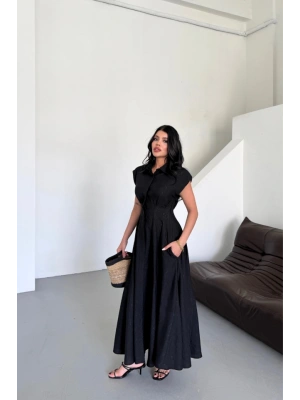 JAKARLI KETEN ELBİE ÖNDEN YIRTMAÇLI CEPLİ  iyah