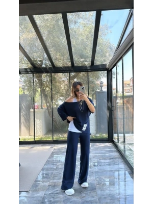 Kadın Asimetrik Kesim Arma Detay Atlet Dahil üçlü Takım