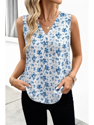 Kadın Askılı V Yakalı Süprem Bluz