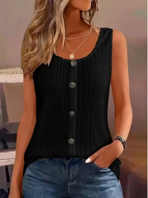 Kadın Askılı Yuvarlak Yaka önden Düğmeli Kalın Fitilli Kaşkorse Bluz