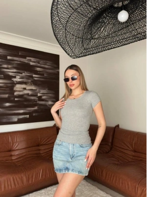 Kadın Bisiklet Yaka Bluz