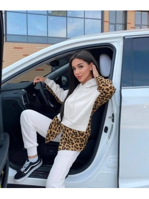 Kadın eopar Ve Gömlek Detay weat Ve Pantolon Kili Takım