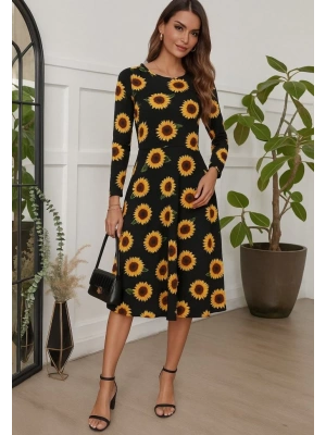 Kadın Fakir Kol Bisiklet Yaka Midi Mikro Elbise