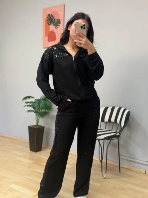 Kadın Iki Iplik Kumaş Pul Ve Fermuar Detaylı Ikili Takım