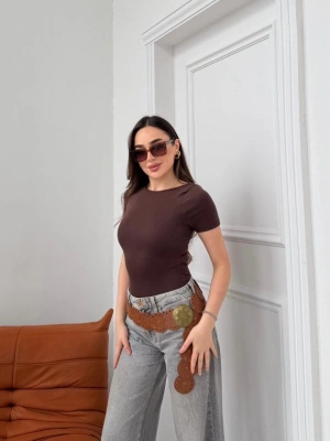 Kadın Kayık Yaka Viskon Kumaş Bluz